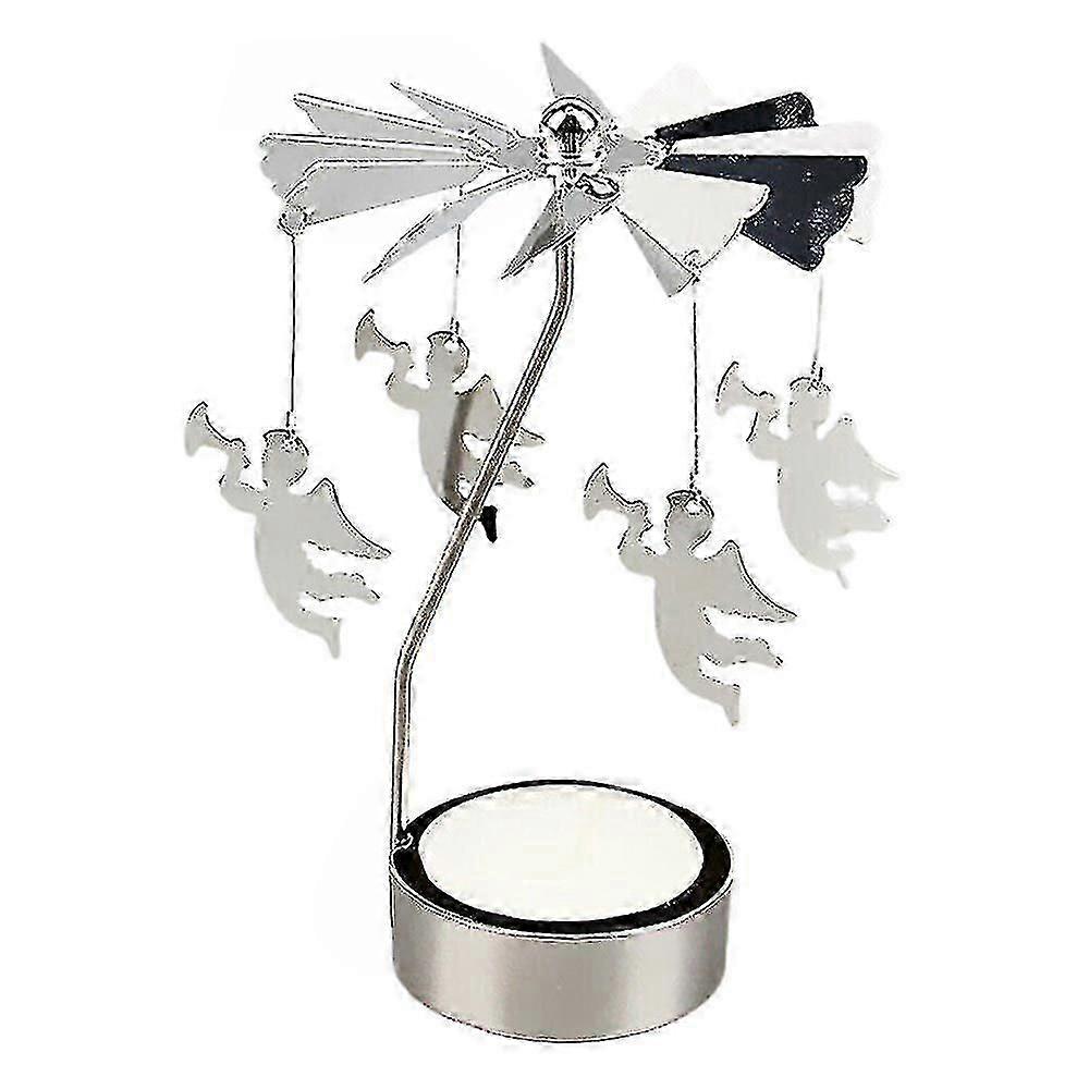 Rotary Spinning Tealight Candle Candlestick Holder Carousel Decor