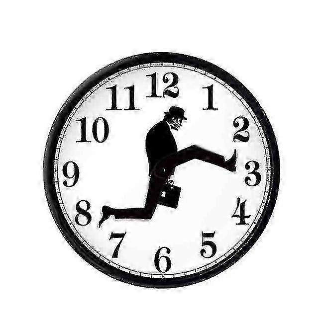 Inspired Silly Walk Wall Clock Creative Silent Mute Clock Wall Art