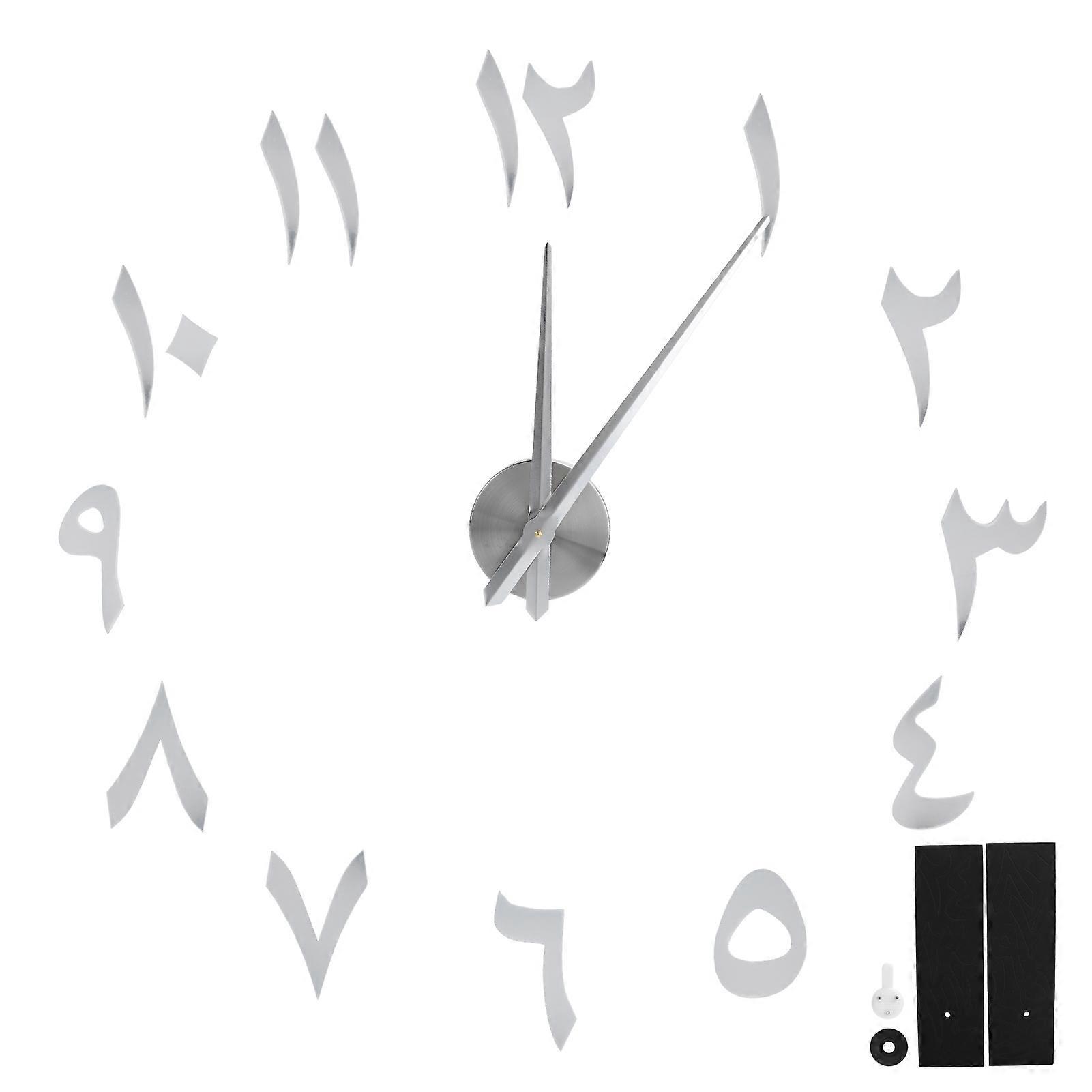 Wall Clock Modern Acrylic DIY Clock Set for Home Living Room Decoration, Adjustable Size, Stylish Design, Easy Installation