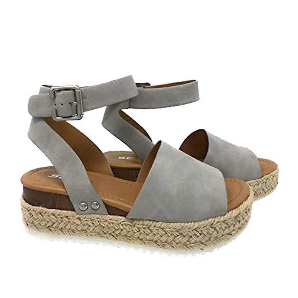 Kvinner Peep-Toe Platform Høye Hæler Sandaler Ankelstropp Spenne Sommer Sko