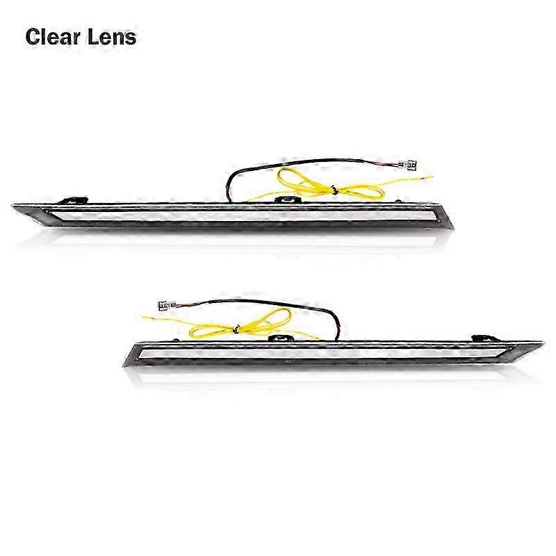 Compatible Sequential Amber LED Car Front Engine Bay Hood Turn Signal Lights White DRL w/ Harness Adapter For 2019 2020 2022 Toyota RAV4
