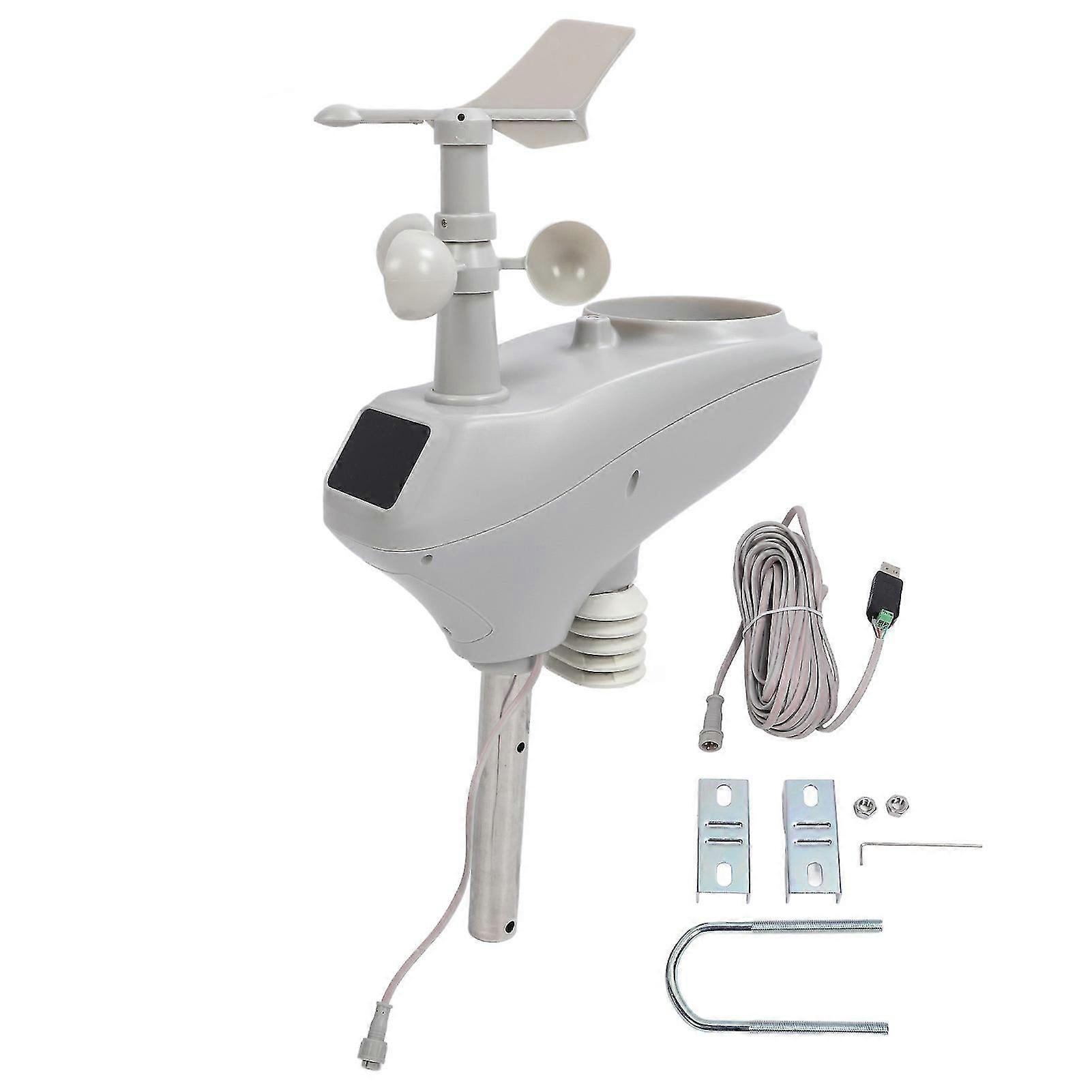 2024 10m DIY طقم توقعات الطقس محطة الأرصاد الجوية مع منفذ RS485 للخوادم المطورة ذاتيا 4.5 درجة 6 فولت تيار مستمر