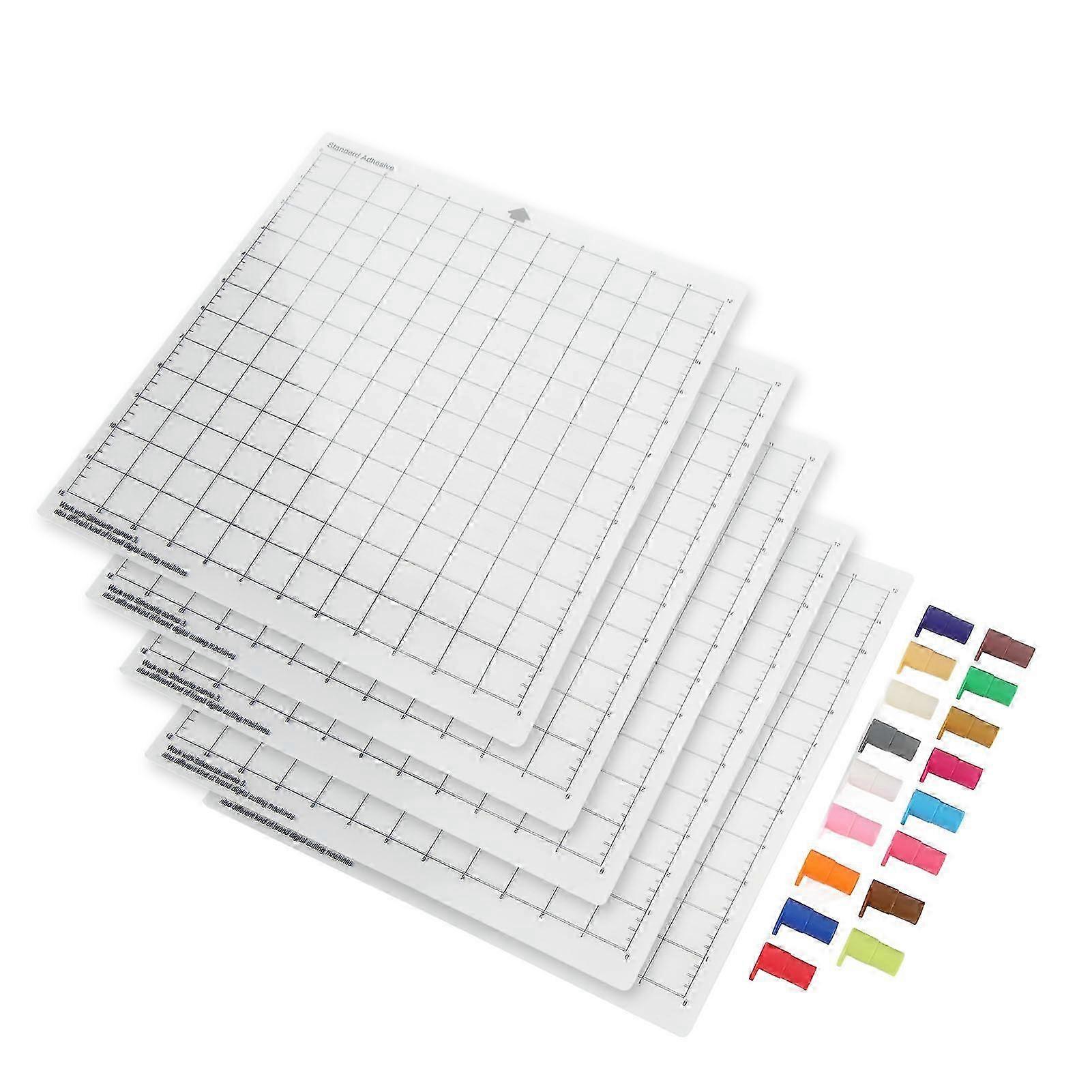 5 stuks zelfklevende antislip snijmat met 17 stuks penadapter snijmachineaccessoires