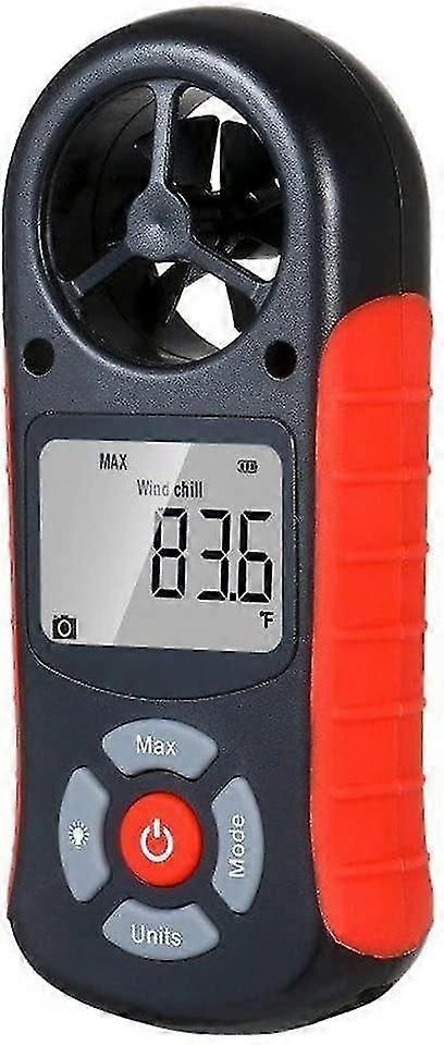 Digital Anemometer Wind Speed Cooling Temperature Humidity Heat Index Dew Point Meter