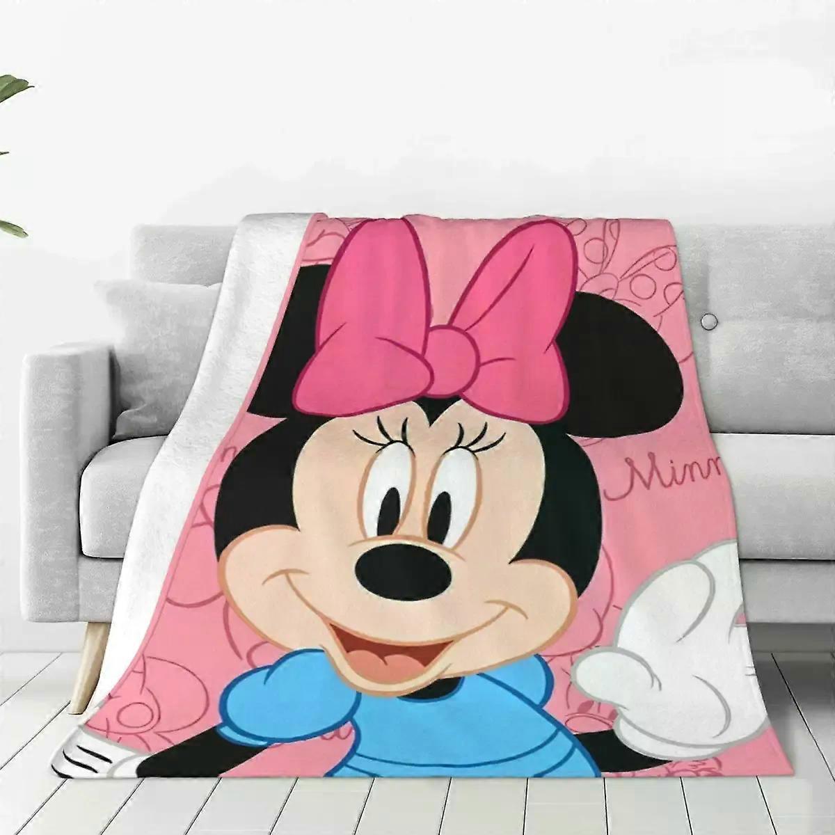 Söt Mimmi Pigg filt Flanell Höst/Vinter Skönhet Tecknad Multifunktion Mjuk Kasta Filt för Soffa Resa Täcke