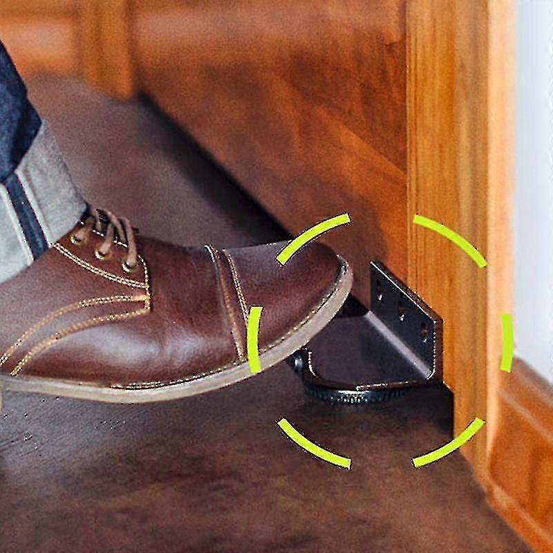 Hygienic Touchless Foot Operated Door Opener Hands-free Step Toe Handle Bracket Metal