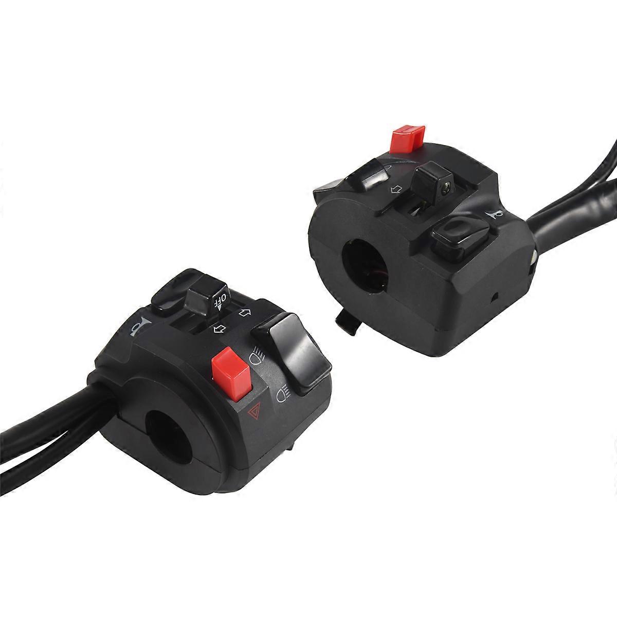 7/8 Inch 22mm ATV Motorcycle Handlebar Control Switches Left Right for Horn Button Turn Signal Fog L