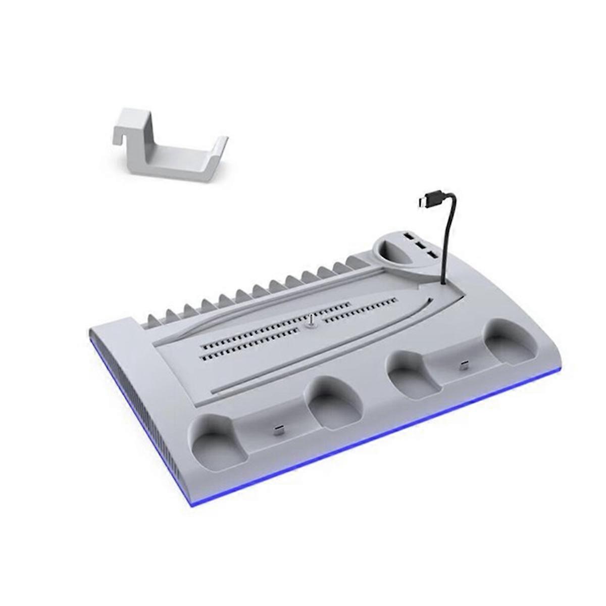 Charging Stand with Cooling Fan for and Slim Console,(White)