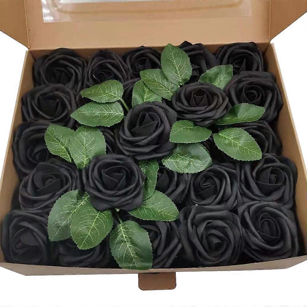 Artificial flower foam roses with stems-party table decorations