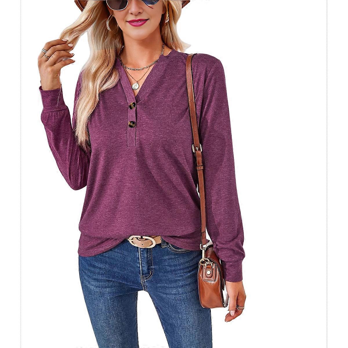 Long-Sleeved Shirt Wine Red S