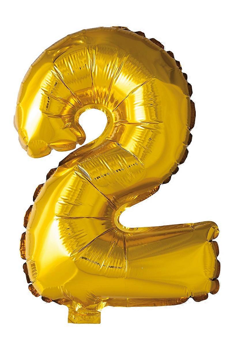 Ballon Ciffer 2 Guld 86 cm