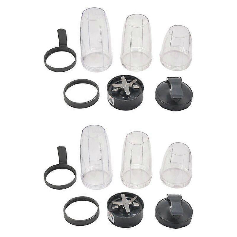 2X Cup And Blade Set For Nutri Replacement High-Speed Blender Mixer System For Replacement With Nutribullet