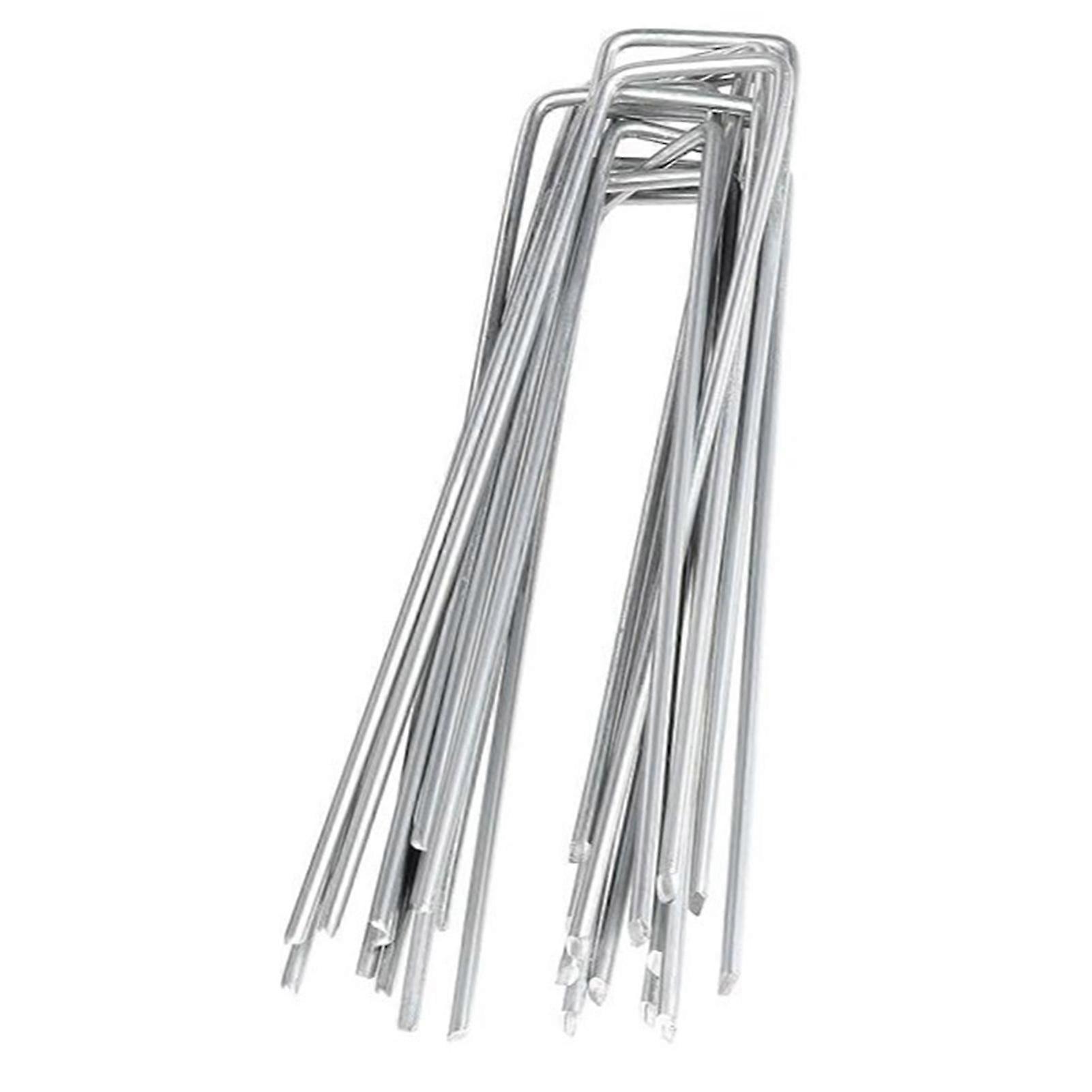 100pcs U-Shaped Tent Stakes Easy Installation with Enough Length Ground Stakes