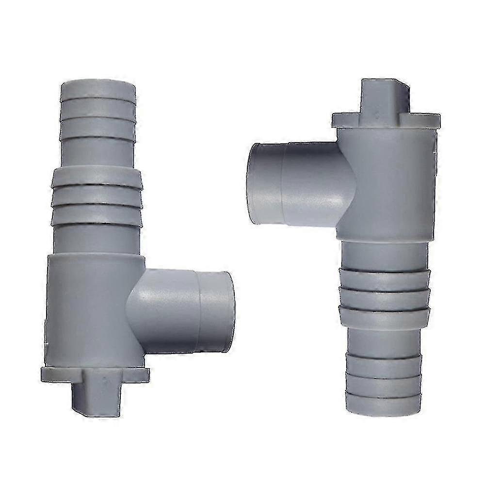 2 Pack Pvc Pool Filter Pump Adapter Kit For 32mm Hose On/off Plunger Valve Leak Proof Seal Replacem