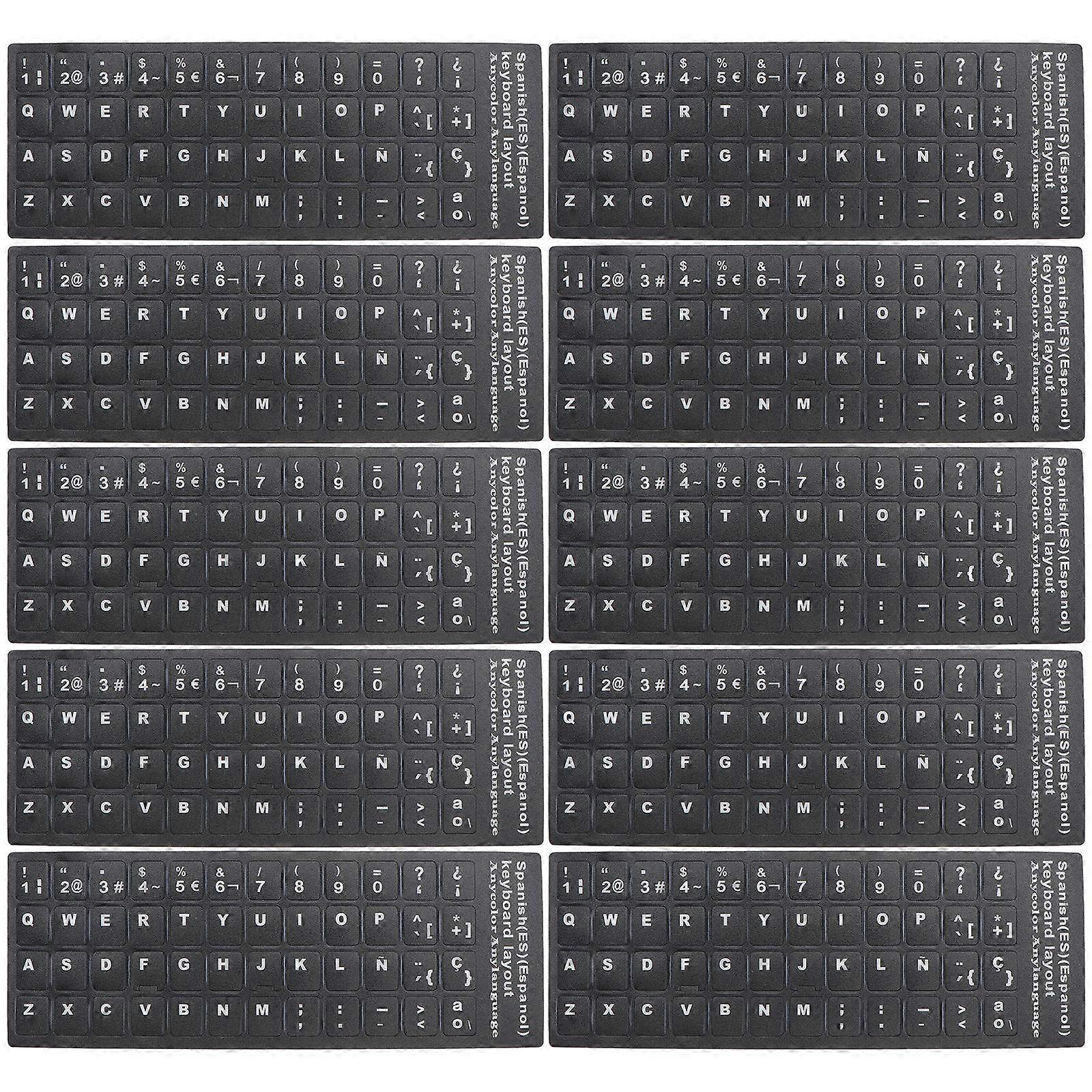 10Pcs Universal Foreign Language Keyboard Stickers Keyboard Protector PC Layout