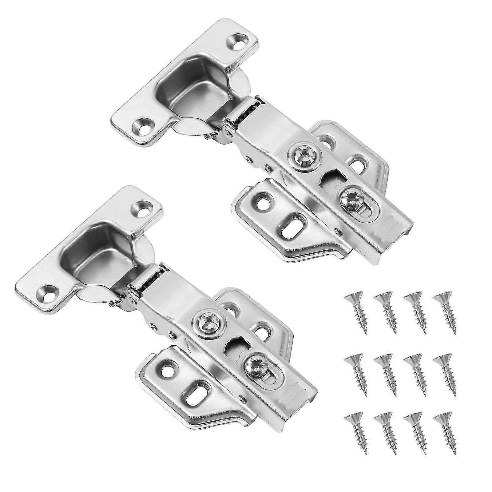 110 Degree Full Coverage Hinges with Built-in Damper Self Closing Mechanism for Kitchen Door Cabinets 8 Pack