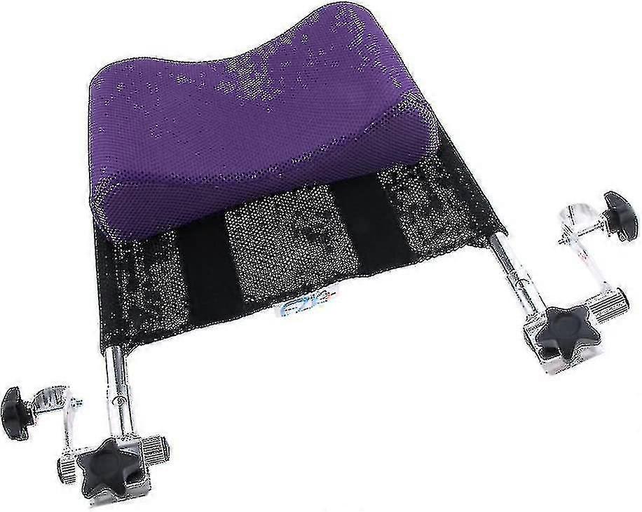 Almofada de apoio de braço do encosto da cadeira de rodas, ajustável para qualquer cadeira de rodas de 16 polegadas a 20 polegadas com tubo de punho traseiro - violeta