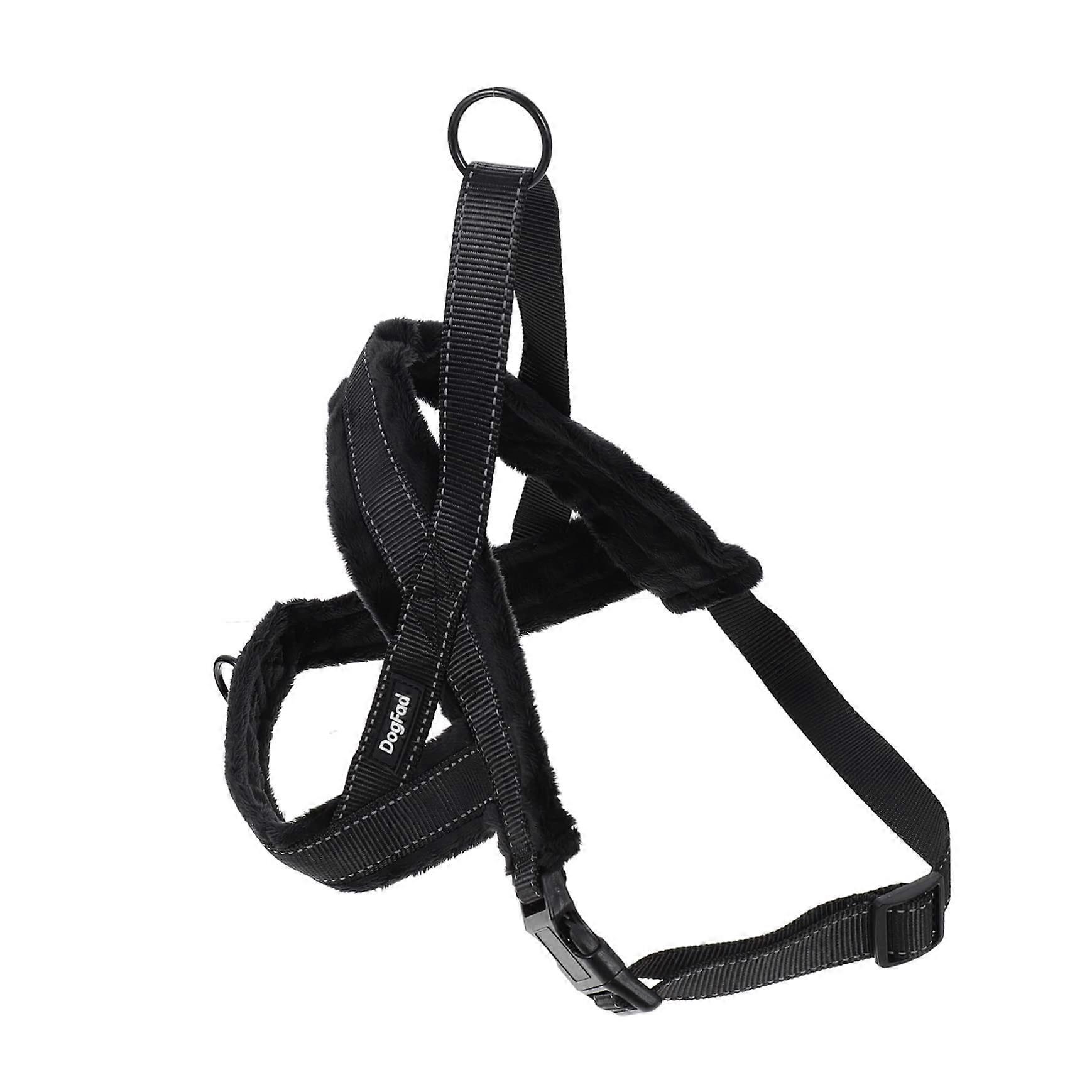 Dog Vest Harness with Comfort Lining, Quick Release Hanging Loop, Black, Ideal for Puppies and Small Breeds