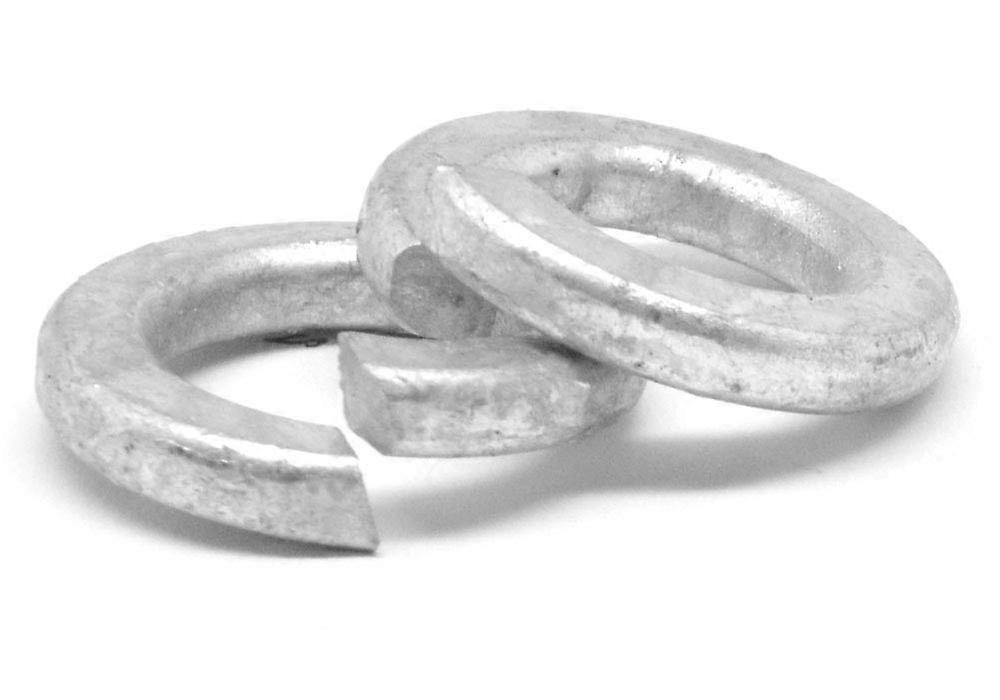 7/8" Split Lock Washer Medium Carbon Steel Hot Dip Galvanized for Secure Fastening Pk 50