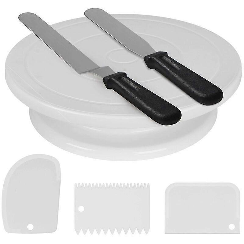11 inch plastic cake turntable set scraper scraper base decorating turntable tool combination