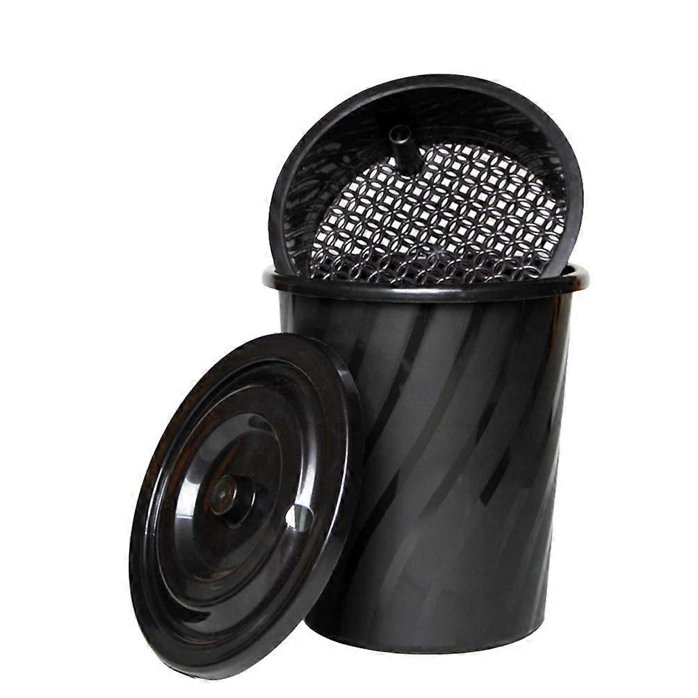 Tea Residue Container Heavy-Duty Trash Can With Lid Tea Strainer Food Waste Bin Drainage Filter Bucket For Coffee