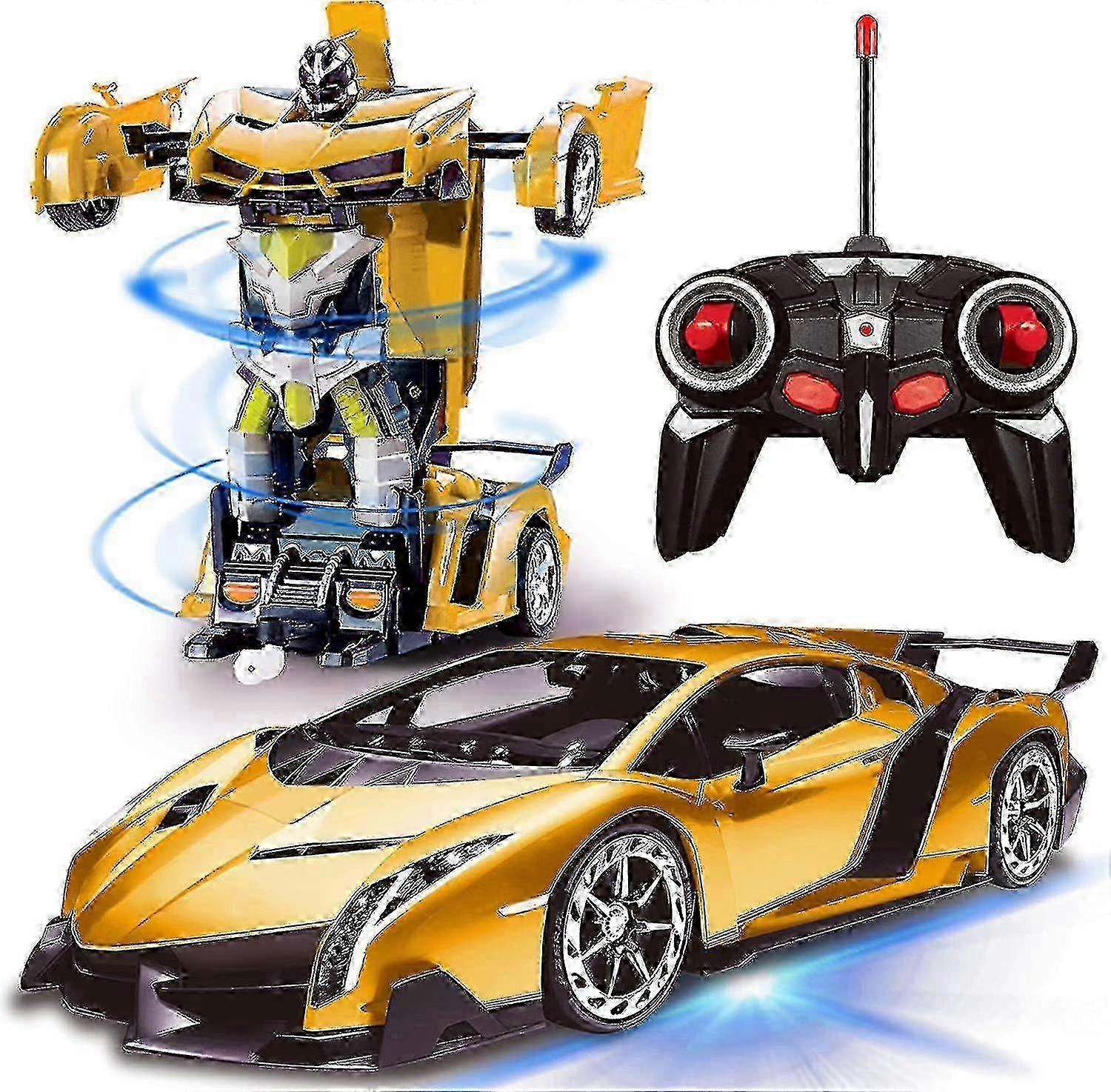 Auto robot di trasformazione telecomandata con acrobazia a 360 ° - 2,4 GHz 1:18