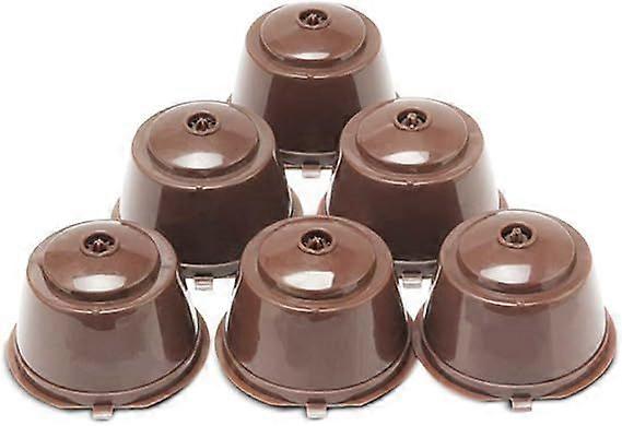 6 Refillable Coffee Capsule Reusable Coffee Filter Compatiable with Brewer Coffee Spoon,Brush (coffee)