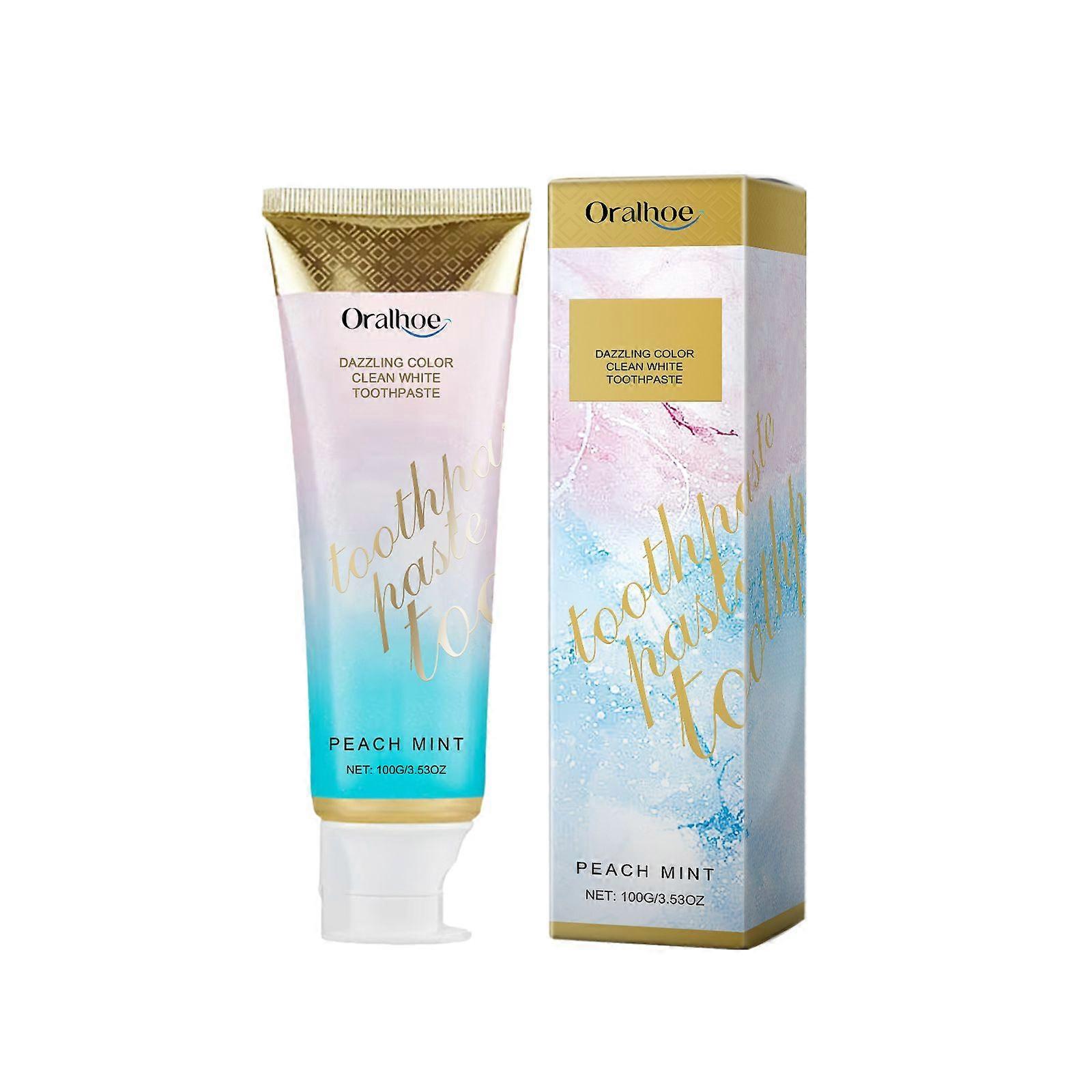 Dazzling Color Clean White Toothpaste for Enamel Protection, Teeth Whitening Toothpaste, Remove Stains, Fresh Breath
