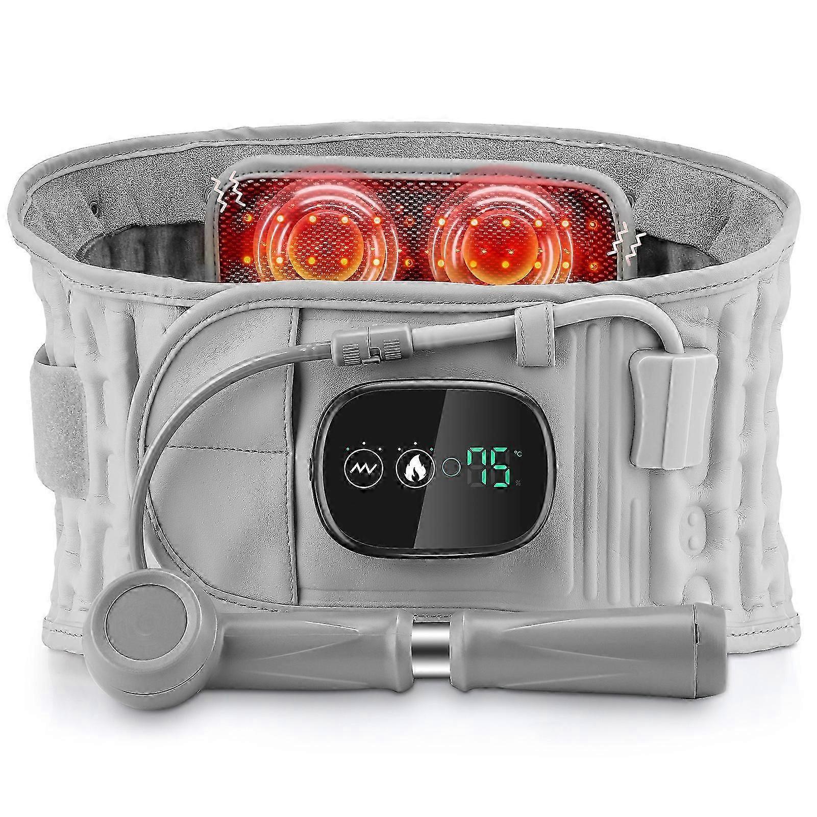 Electric Waist Massager Lower Back Muscle Relax Fatigue Relief Heating Belt Vibration Hot Compress Lumbar Support Belt Massager