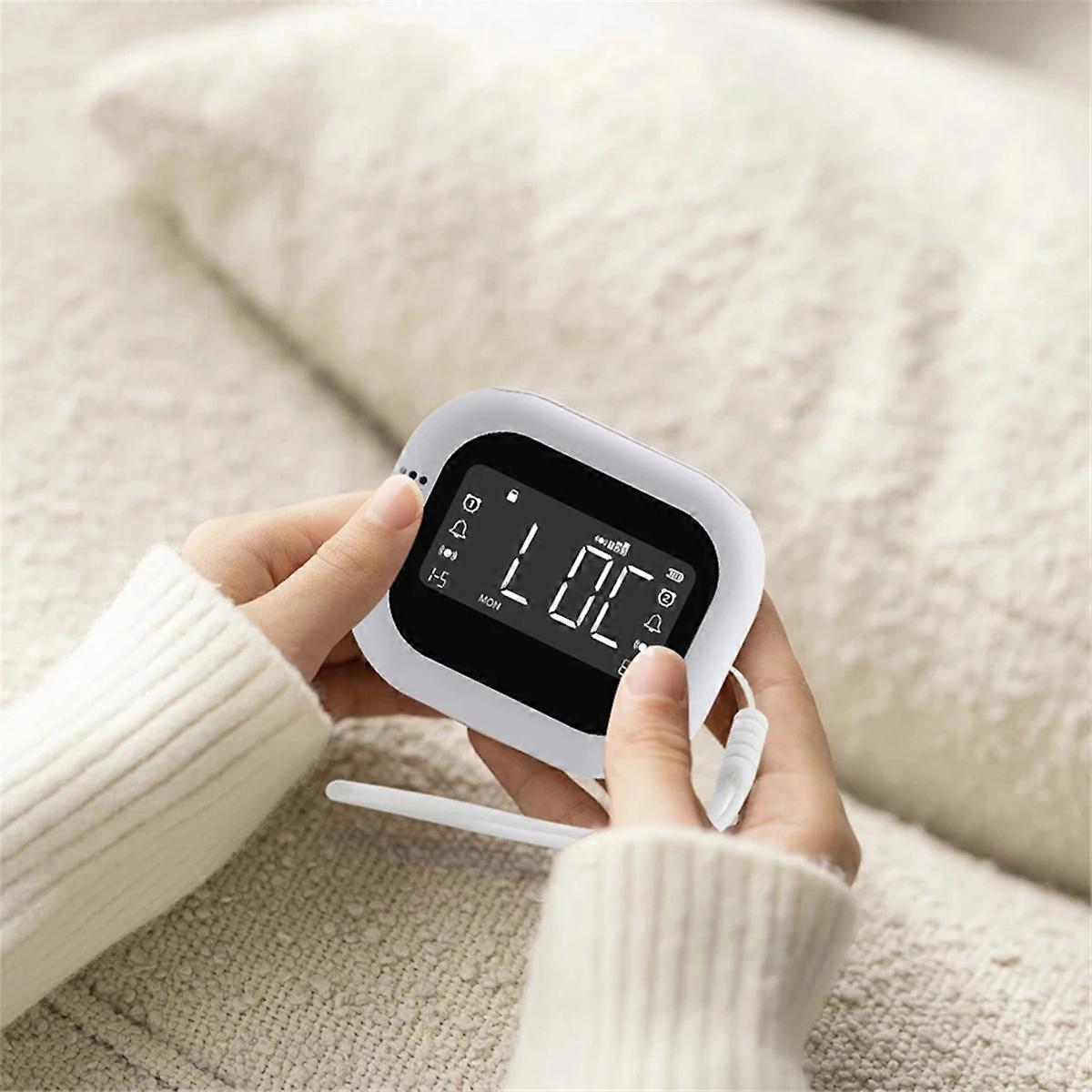 LED Display Vibration Alarm Clock Rechargeable White Noise