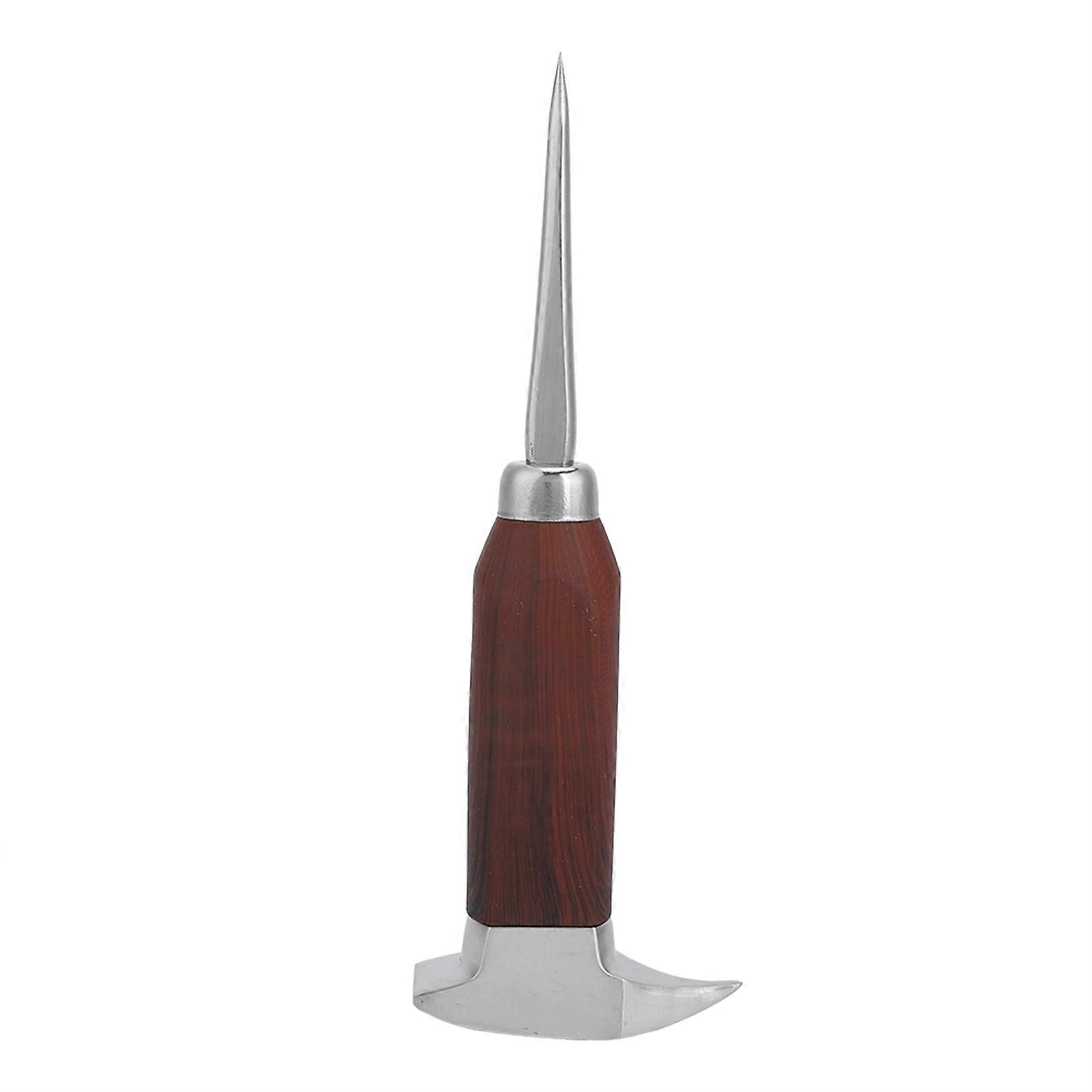 Ice Pick Stainless Steel Ice Pick with Wood Handle Bartender Tool for Bars RestaurantsSingle Prong Short