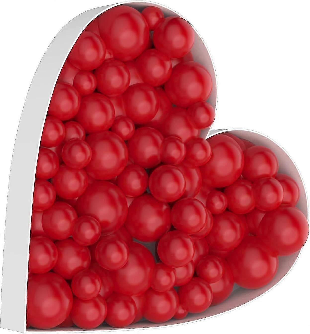 32" Heart Decor Frame with Red Balloons, Ideal Romantic Decorations Special Night for Vale