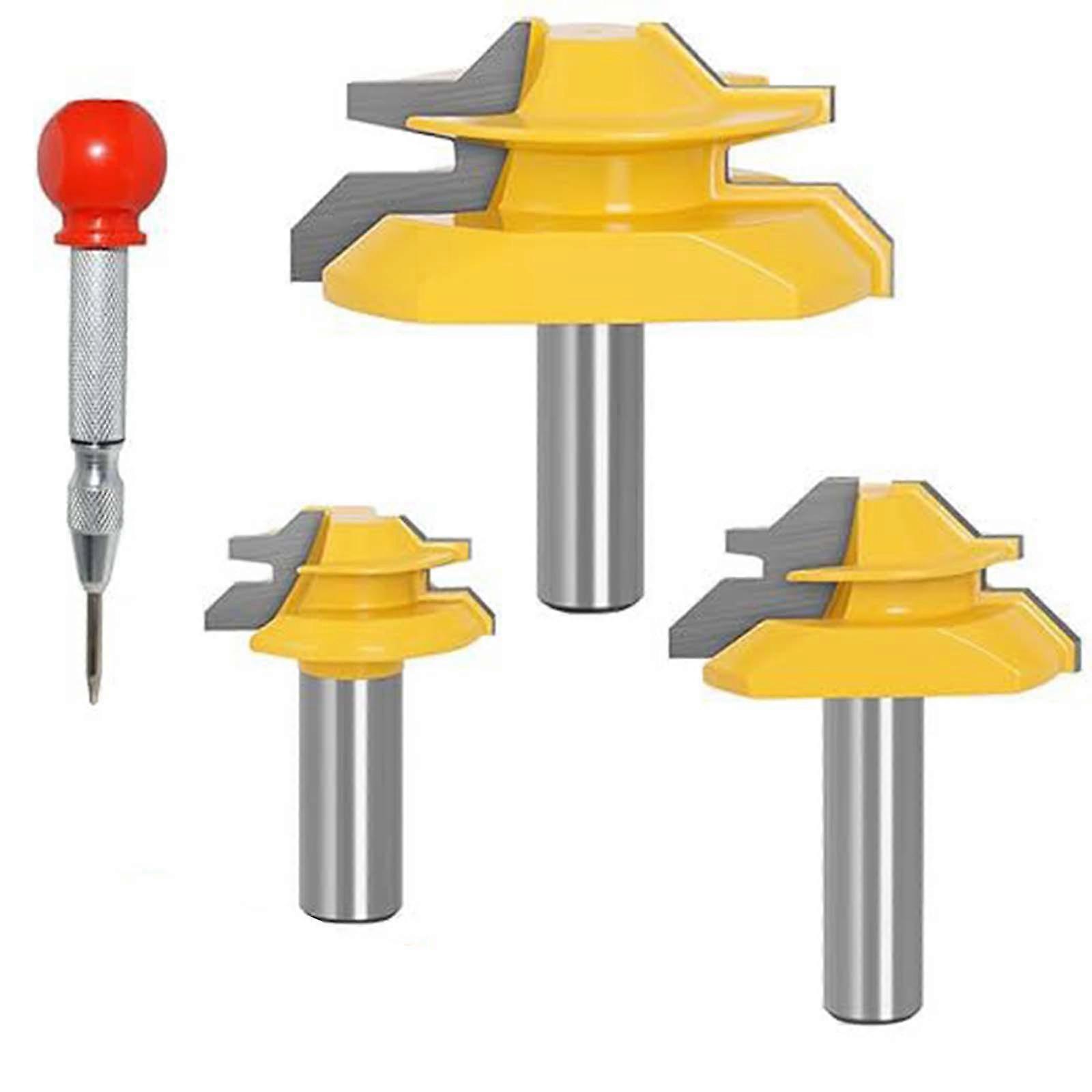 Essent45° Lock Miters Router Bit for Achieve Clean & Smooth Cut Achieve Clean and Accurate Cut, Perfect for Woodworkers