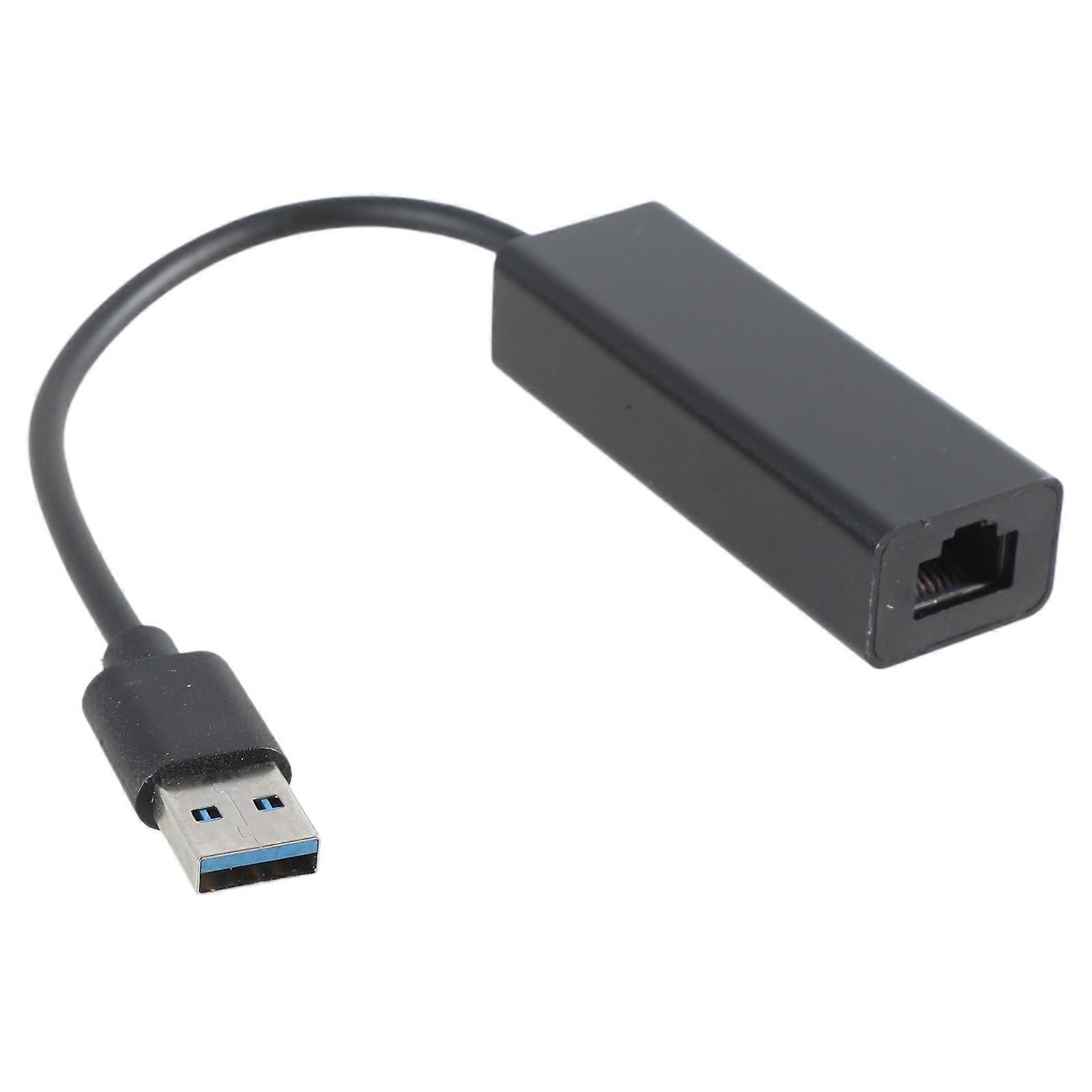 100Mbps USB 3.0 Ethernet Network Card for Switch PC Lan Connection Adapter Accessories  Black