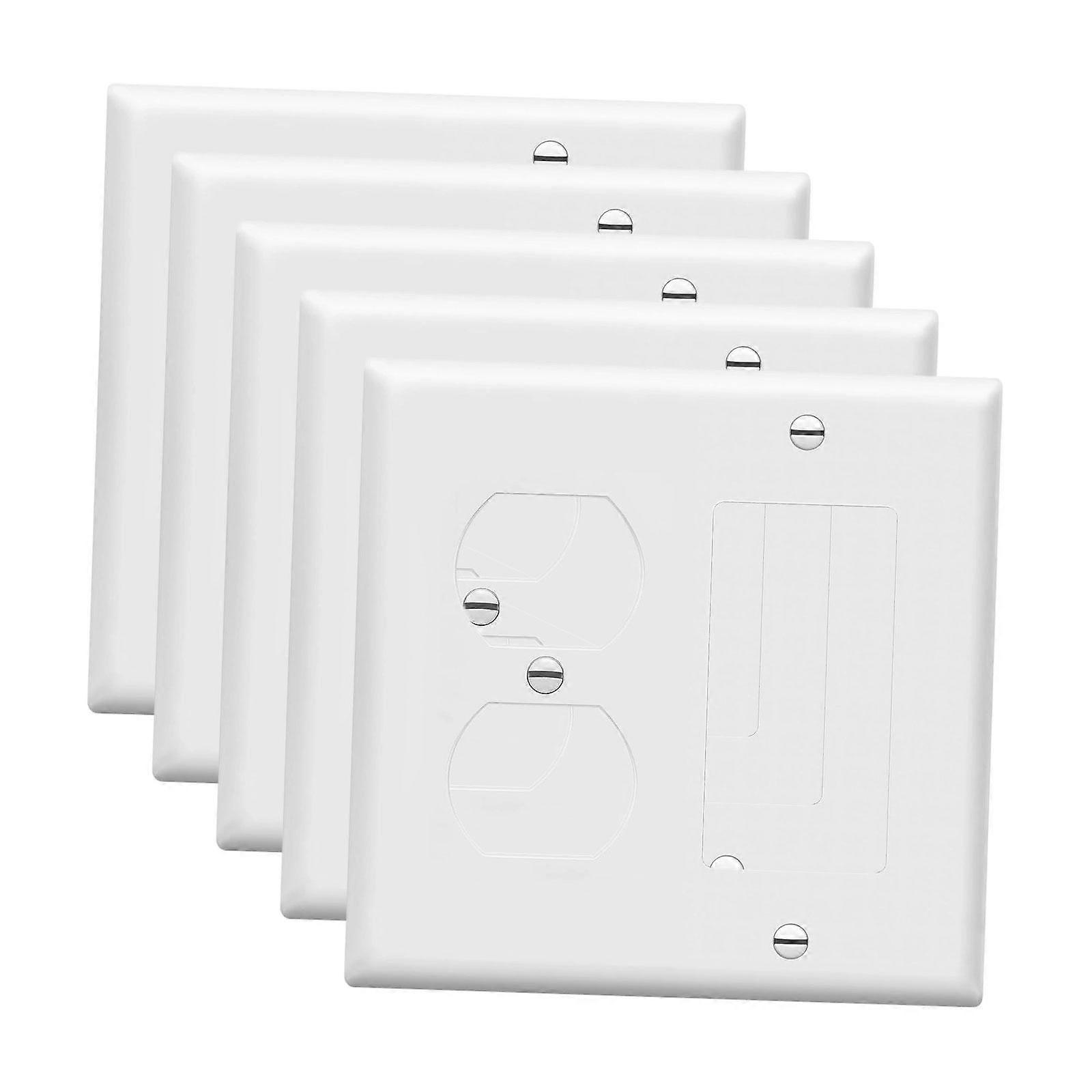 5x US Standard Duplex Outlet Plates Wall Plates Sleek Decor Sturdy Duplex Socket