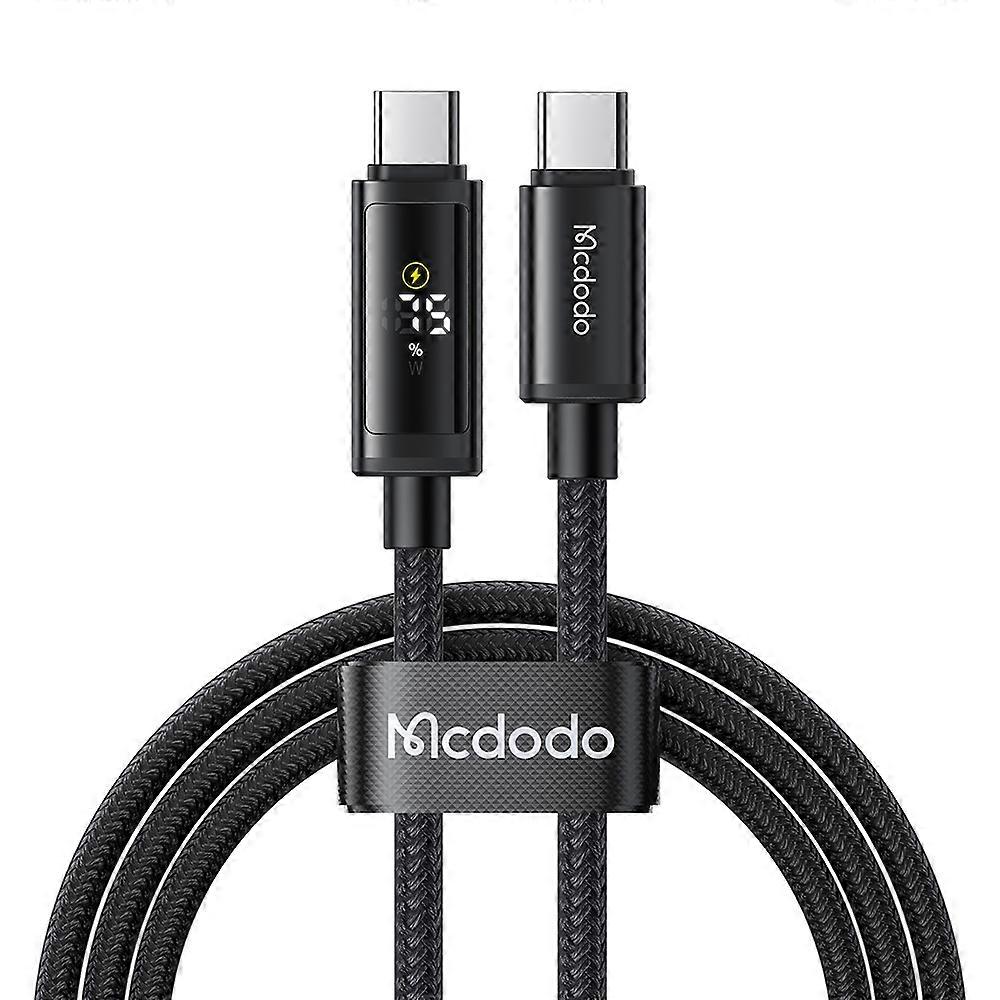 MCDODO CA-8000 1.2m Digital Display PD 100W Fast Charging USB C to USB C Data Cable