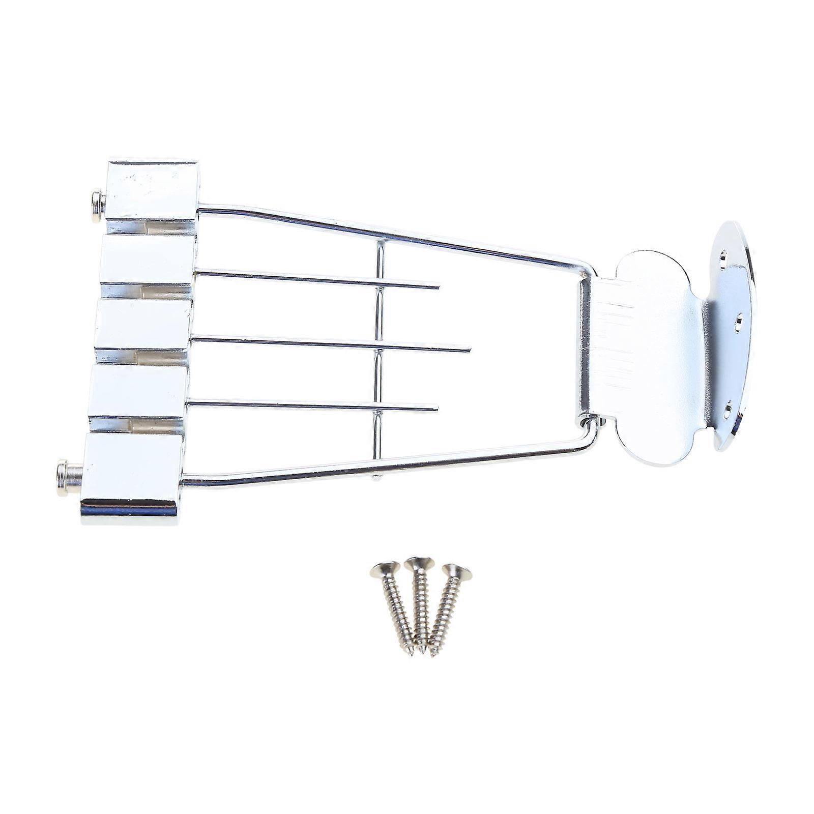 Metal 4 Strings Jazzes Archtop Guitar Bass Trapeze Tailpiece Set with Wired Frame Hollow Out for 4 Strings Electric Bass