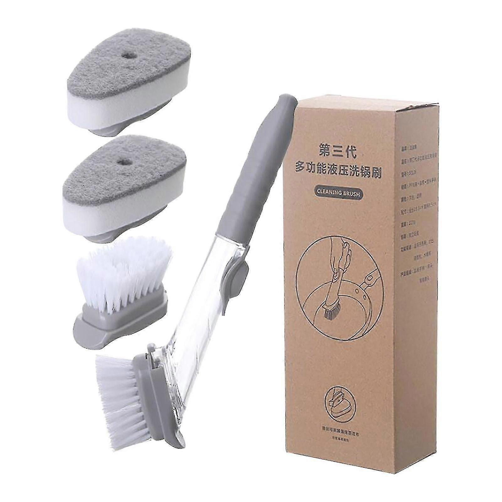 Kitchen Supplies Replaceable Sponge Double-head Automatic Liquid-filling Brush Q