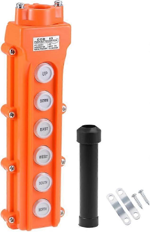 2025 Latest Model Hoist Crane Pendant Control Station Push Button Switch 6 Ways