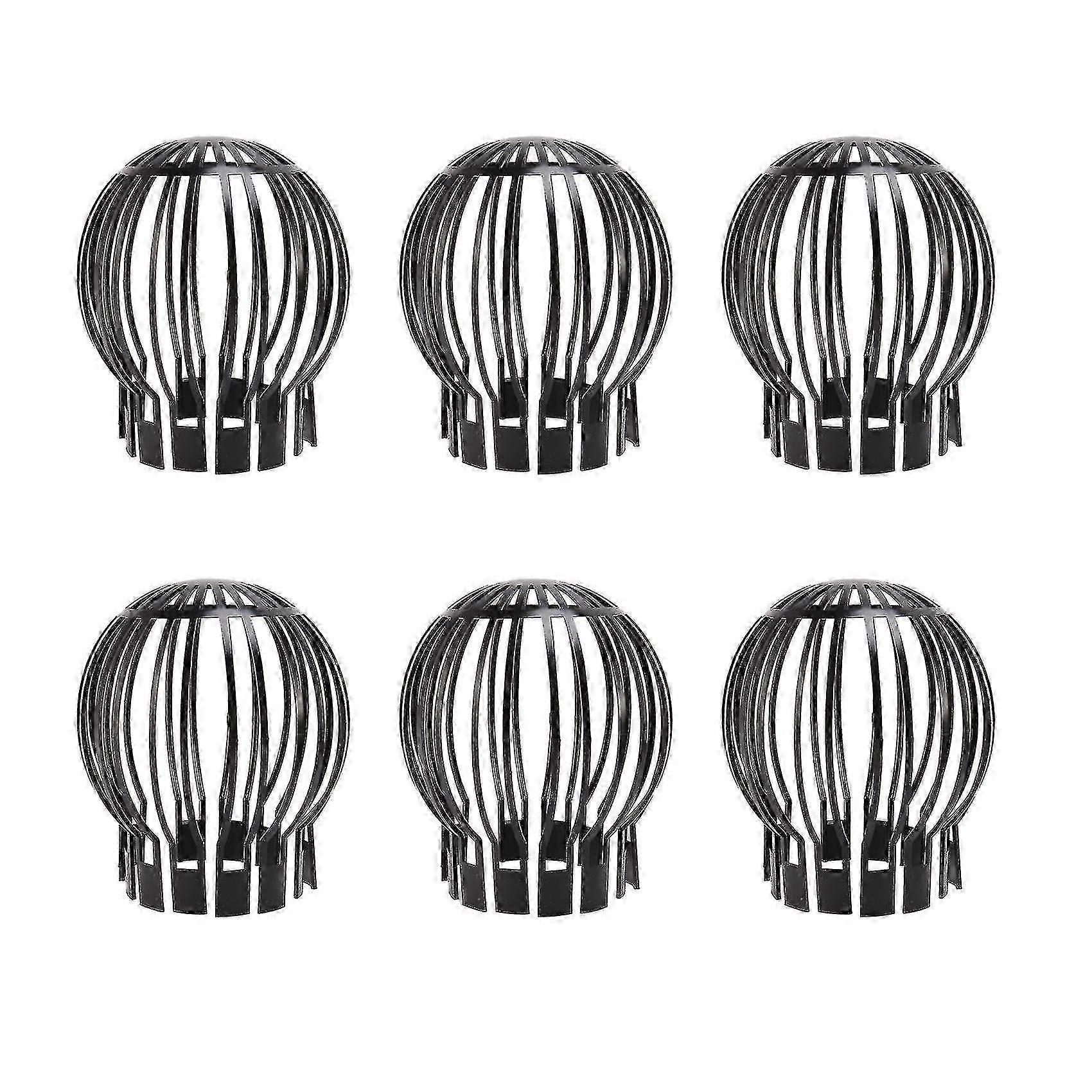 6pcs Gutter Guard Downspouts Filter Strainer for Preventing Clogs from Leaf Debris, Branches, Roof Moss, and More