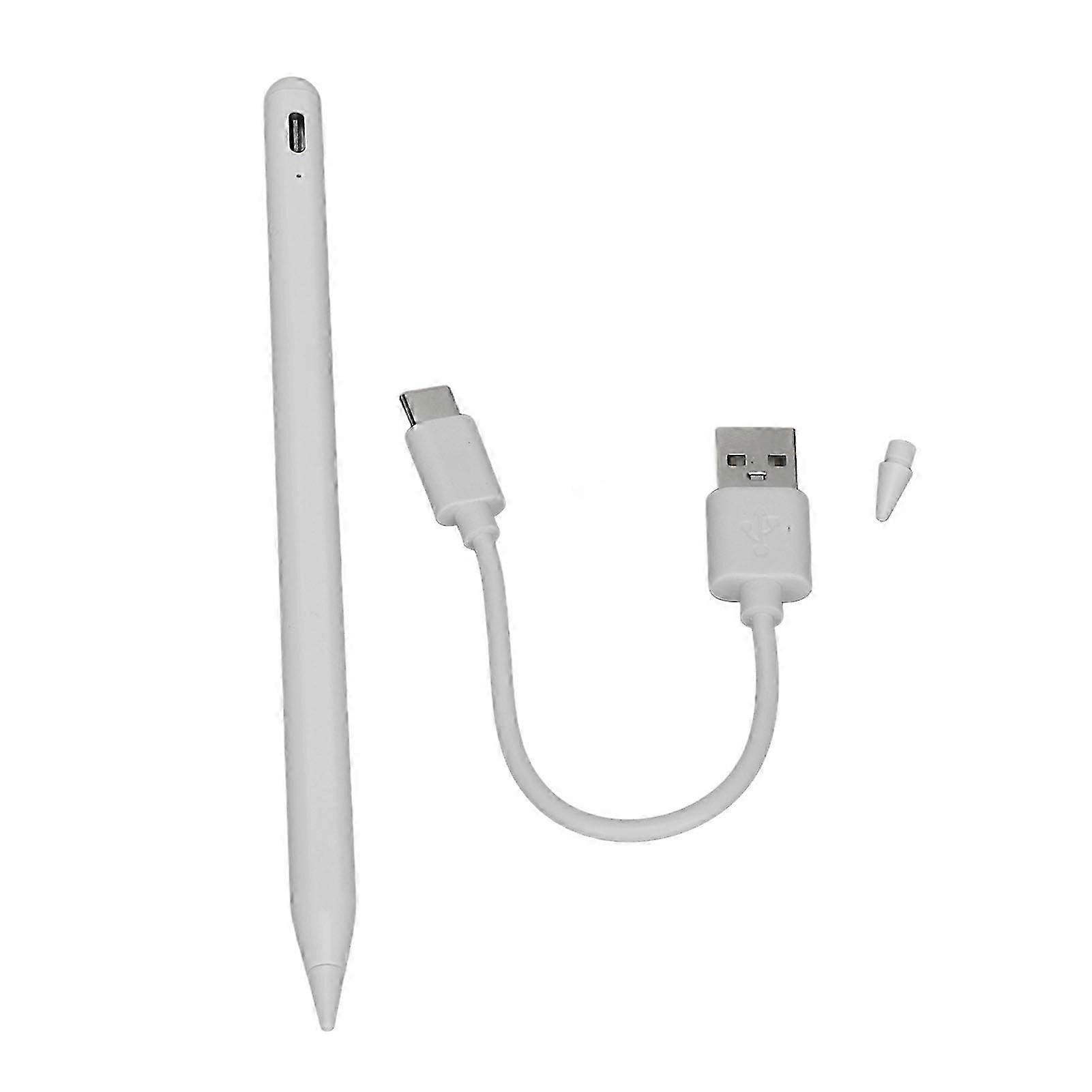 Stylus for IOS Tablets with White Magnetic Tip, Replaceable Low Delay Copper Core, Detachable Smart Writing Pen for Creative Control