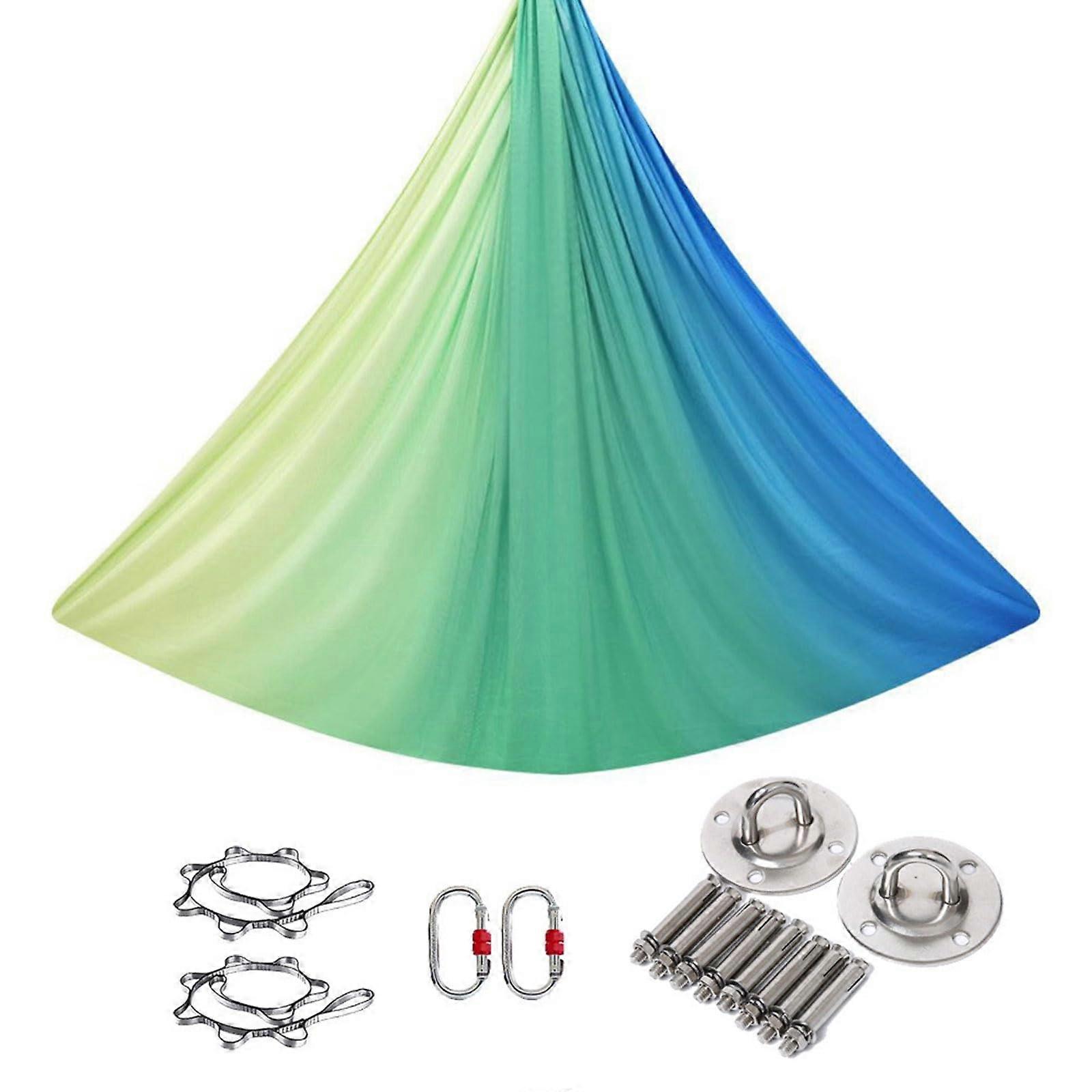 Aerial Yoga Hanging Mat Aerial Silk Swing For Anti-Gravity Fitness Inversion Exercises Core Strength 4x2.6m