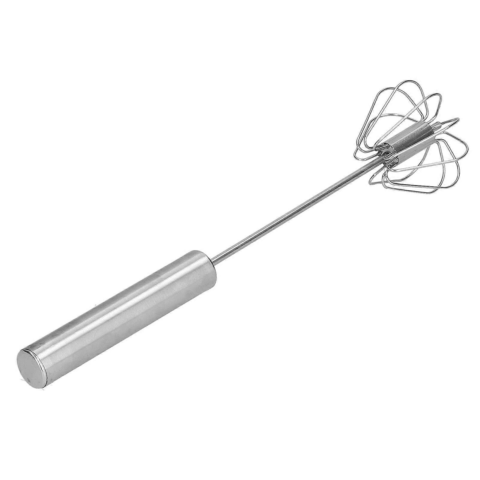 Stainless Steel Egg Beater Hand Mixer - Ergonomic Handle, Energy Efficient, Versatile Kitchen Tool, 10-Inch Size