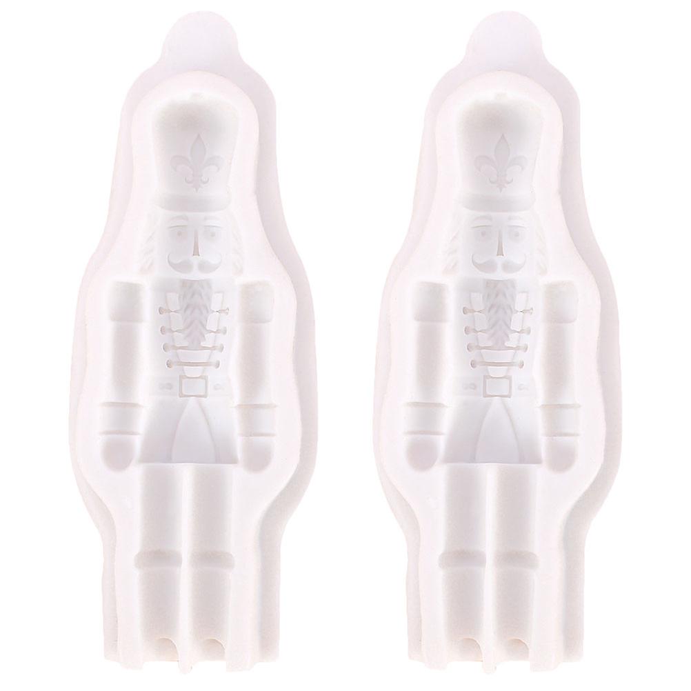 Silicone Nutcracker Soldier Molds for DIY with 2Pcs Silicone Nutcracker Mold