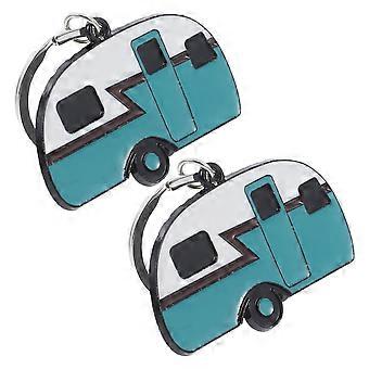 Camper Keychains with Delicate Pendants, Functional Accessory for Keys and Bags