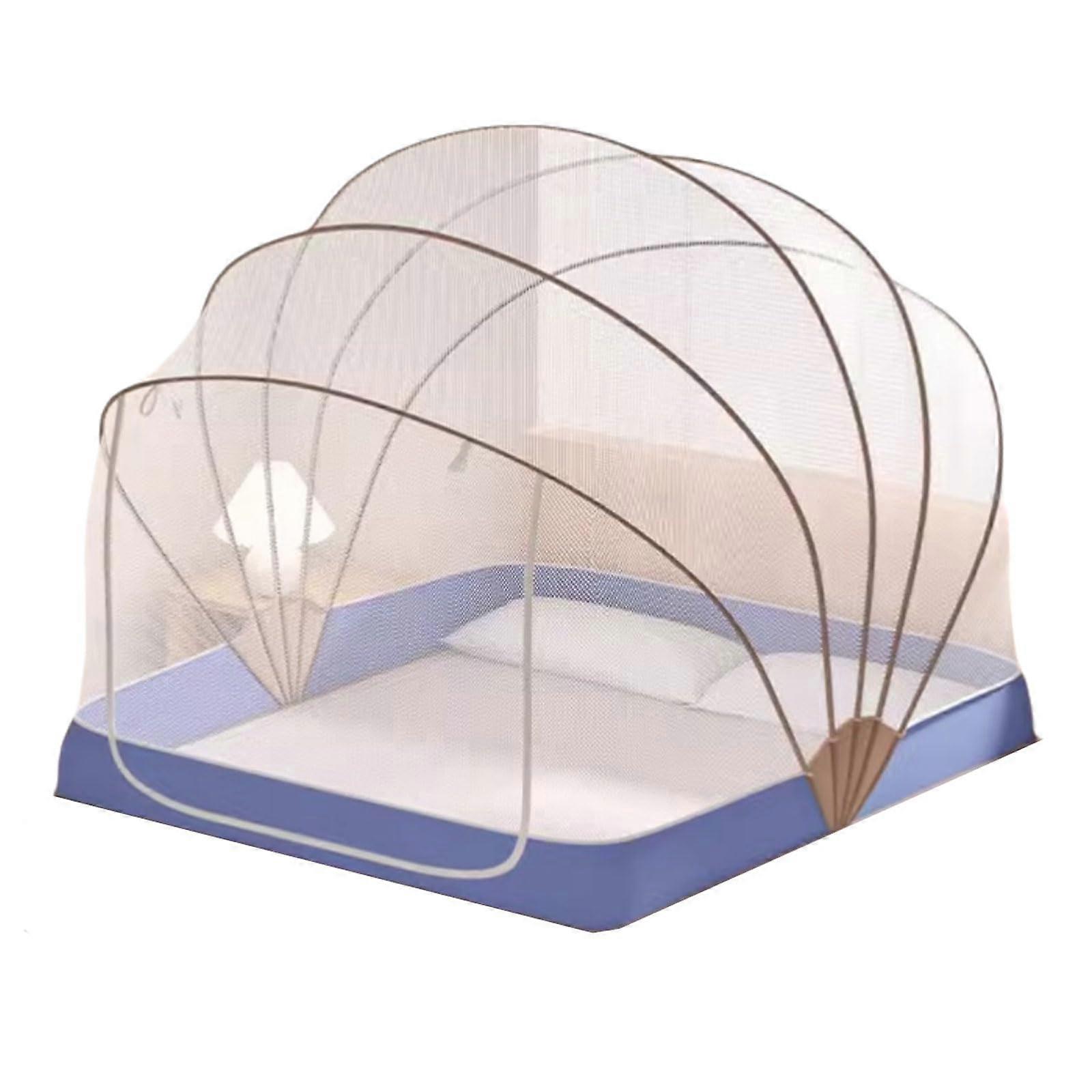 Mosquito Net Tent Portable Dome Tent Breathable Polyester 190x135x150 cm Blue
