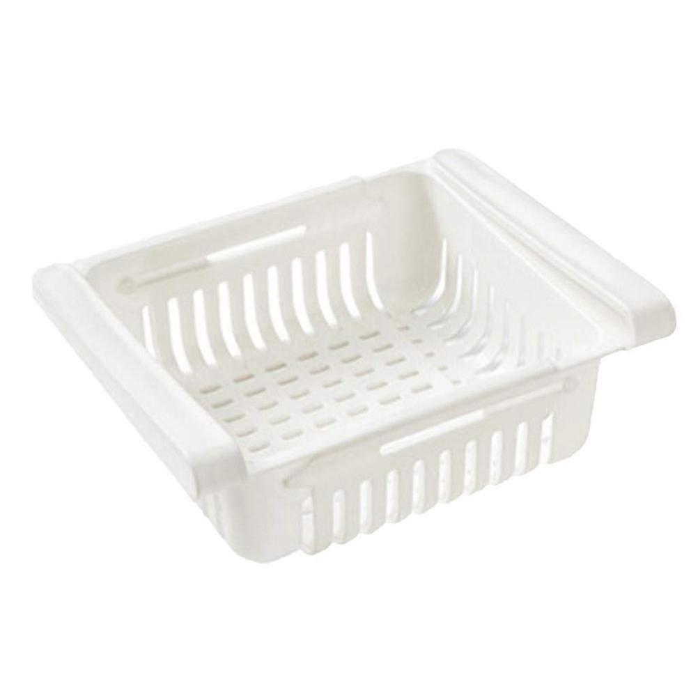 Partition Storage Container For Refrigerator Space-Saving Design 2Set White