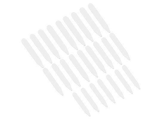 200pcs Plastic White Shirts Collar Stays Bones Stiffeners in 3 Sizes