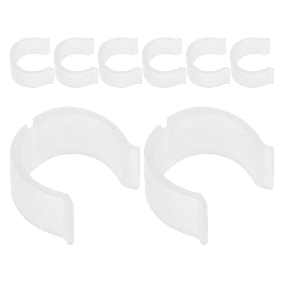 Plastic Curtain Rod Brackets with Slip Pads – 8pcs Wall and Ceiling Holders for Secure Shower Rod Installation – Home Decor
