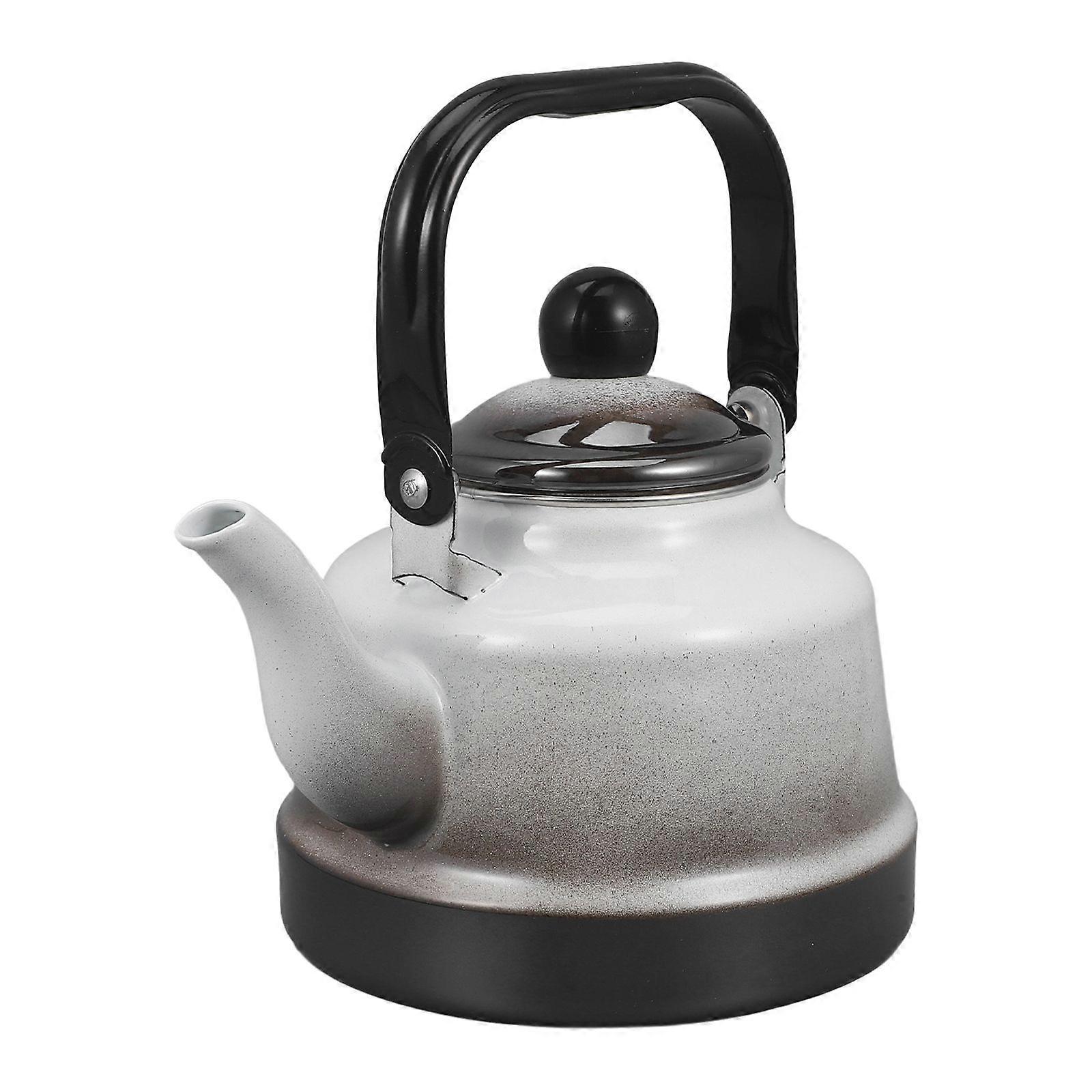 Enamel Kettle With Steel Handle Enamel Water Kettle Water Heating Kettle Tea Kettle (1.7L)